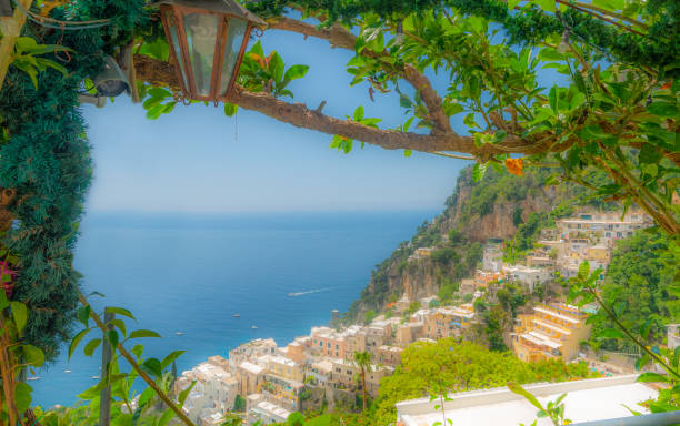 istock Arbor in Positano shoreline in spring 1219733153