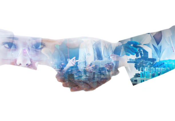 istock Double exposure of Corona virus concept 1219735617