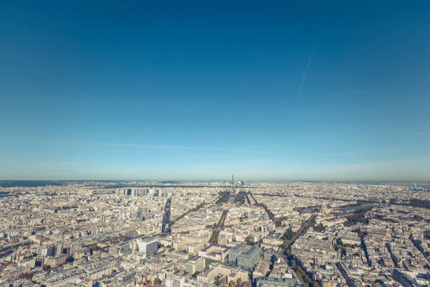 paris city from above, france.