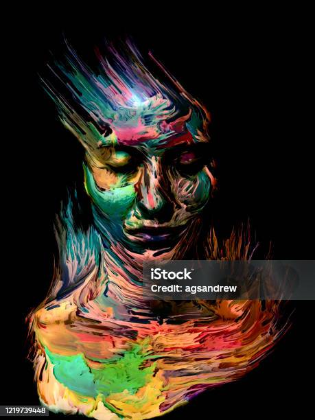 Ink Face Stock Illustration - Download Image Now - Human Face, Paint, Painting - Art Product