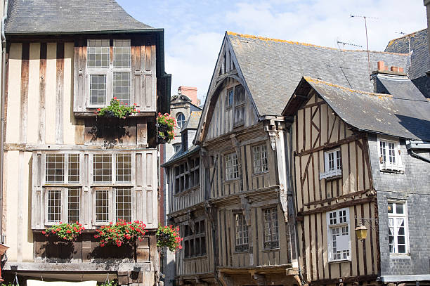 istock Dinan (Brittany, France) - Old half-timbered houses 121974058