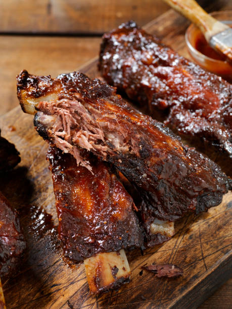 istock Slow Roasted Beef Ribs with BBQ Sauce 1219743792