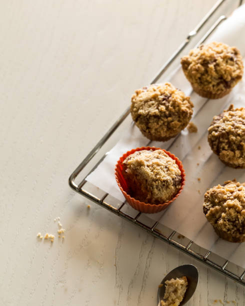istock apple and cinnamon crumble muffins. homemade apple cupcake 1219745286