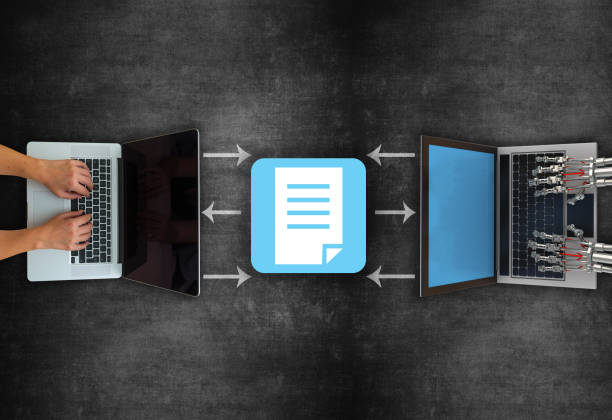 istock Concept of file sharing on blackboard 1219747474