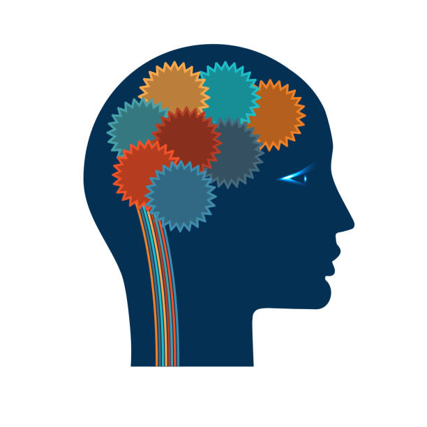 istock Artificial Intelligence Icon. Gears in the head of a man.  Data analysis concept and concepts of modern technologies such as nanotechnology, neural networks, machine learning. Background white 1219748098