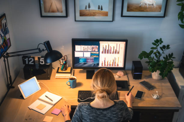 istock Woman Working From Her Own Home 1219750958