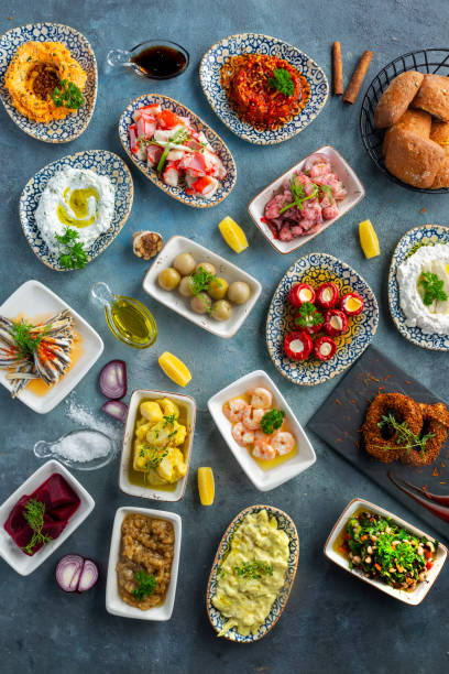 istock Appetizers and snacks that go well next to Turkish raki 1219753480