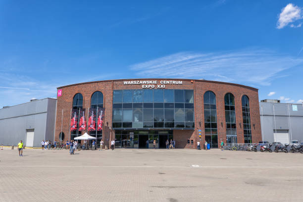 Expo XXI Centrum Building in Warsaw Warsaw, Poland - June 29, 2019: Expo XXI Convention Center International Expocentre building xxi stock pictures, royalty-free photos & images