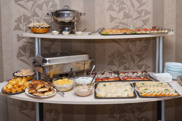 istock Food on table for birthday party 1219755079