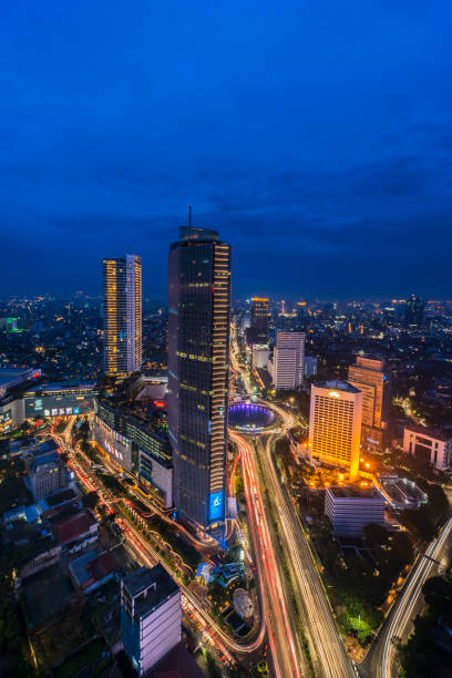 istock Blue Hour in Jakarta Central Business District, Indonesia 1219755653
