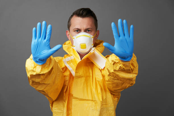 istock Coronavirus protection suit. Doctor in protective suit 1219756261