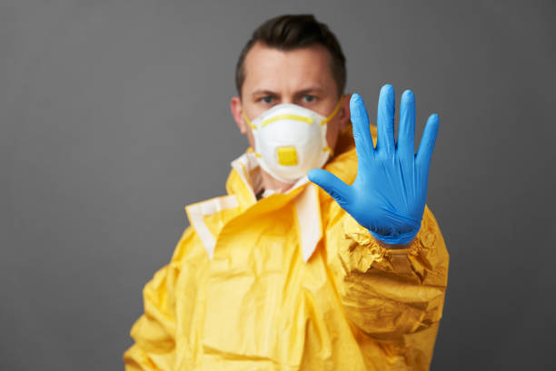 istock Coronavirus protection suit. Doctor in protective suit 1219756263