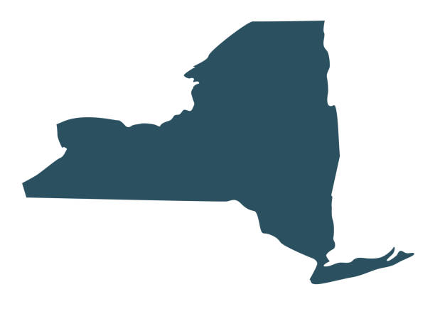 new york eyalet haritası - new york stock illustrations