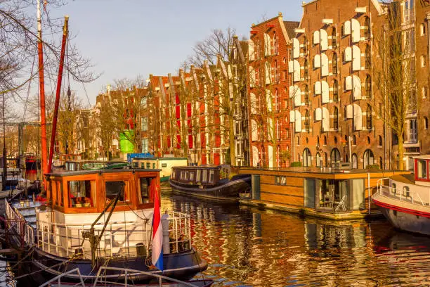 Photo of Canal in Amsterdam during a sunset