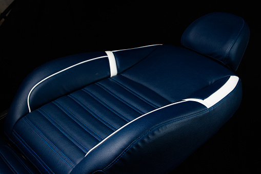 Detail of leather car chair