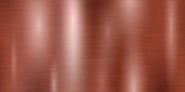 istock Copper metal texture background background, foil texture, shiny and metal steel gradient template. Brushed stainless steel pattern – stock vector 1219769762