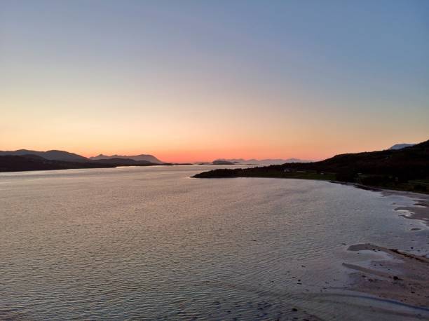 Northern Norway sunset stock photo