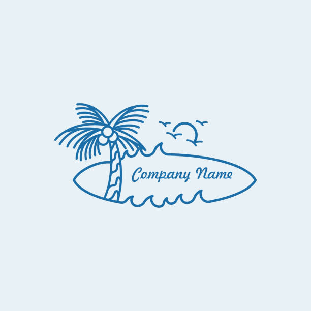 Simple Beach Travel And Resort Logo Template Download with the EPS file for any editable or scalable needs airport sunrise stock illustrations