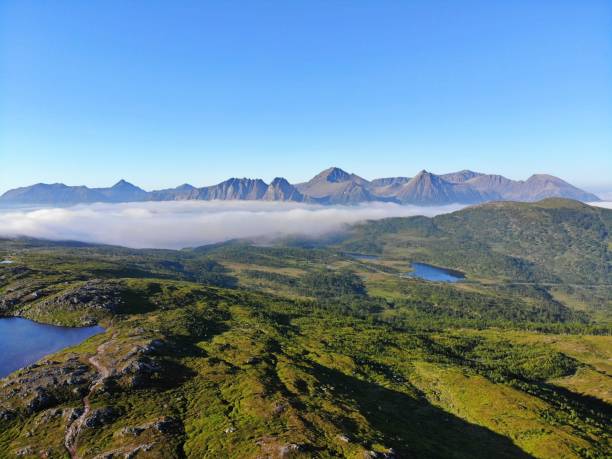 Northern Norway mountains stock photo