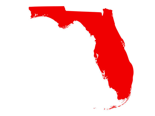 Florida map vector illustration of Florida map miami beach stock illustrations