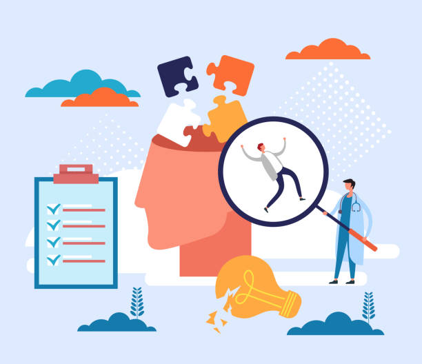 istock Mental health stress depression physiological help concept. Vector flat cartoon graphic design illustration 1219775728
