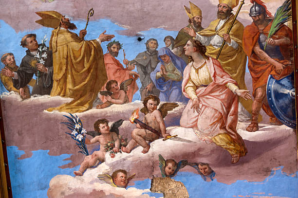 istock Amelia (Terni, Umbria, Italy) - Cathedral interior, ceiling with fresco 121977929