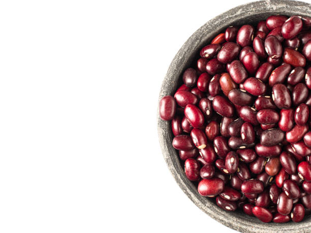istock Red kidney beans isolated with white background stock image. 1219781536
