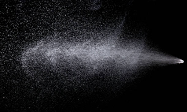 istock Splashes of water, water drops on black background 1219781637