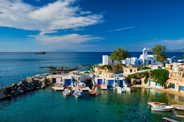 istock Mandrakia village in Milos island, Greece 1219785513