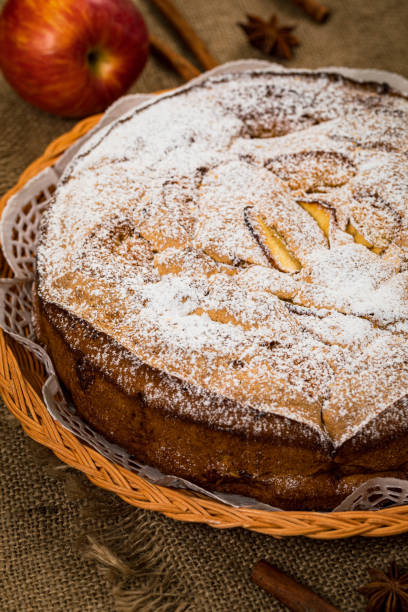 istock French Apple Cinnamon Cake with Chunks of Sweet Apples 1219790868