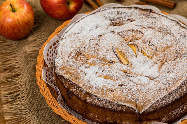 istock French Apple Cinnamon Cake with Chunks of Sweet Apples 1219791082