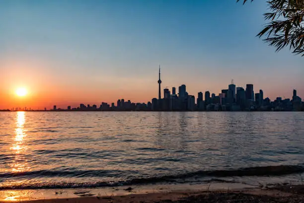 It is a typical Scene in Toronto. Sitting at the beach watching the sunset, enjoying the warm weather without people around was just awesome.