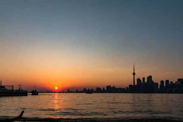 It is a typical Scene in Toronto. Sitting at the beach watching the sunset, enjoying the warm weather without people around was just awesome.