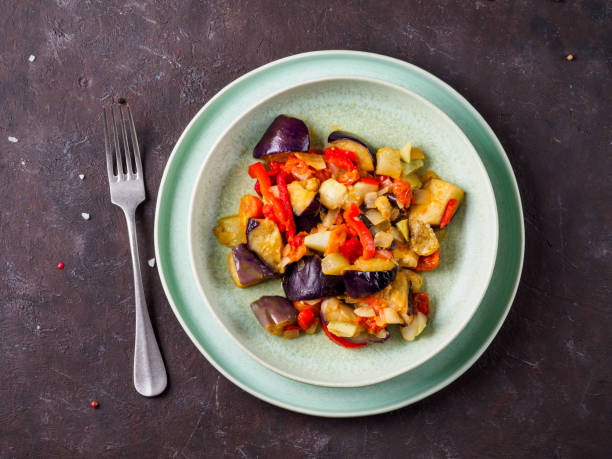 istock Ratatouille from frozen vegetable mix. 1219796200
