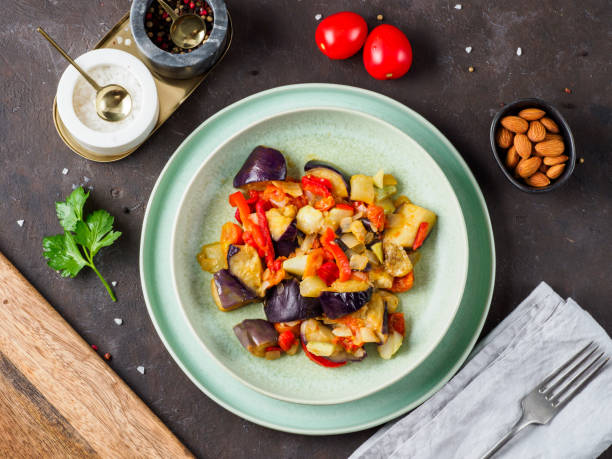 istock Ratatouille from frozen vegetable mix. 1219796216