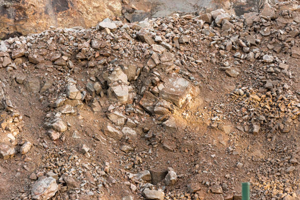 istock Rocks, gravel, sand and earth after blasting. 1219797381
