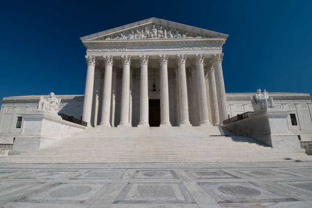 sąd najwyższy - waszyngton d.c. - column courthouse justice government zdjęcia i obrazy z banku zdjęć