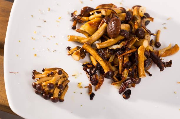 istock Appetizing fried wood mushrooms 1219800634