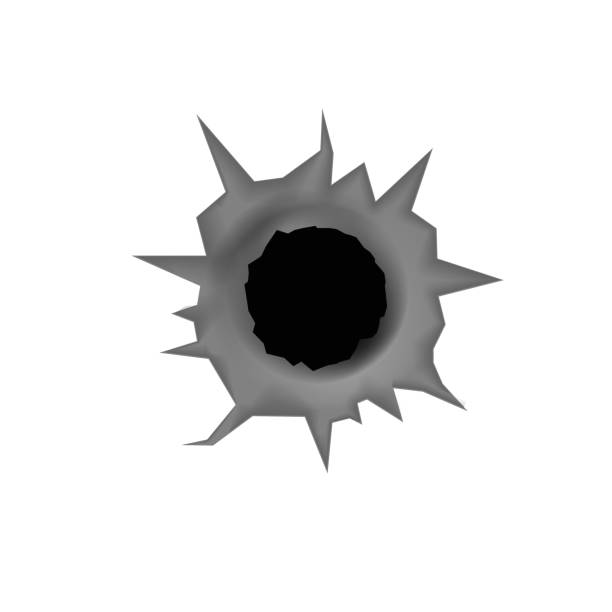 現実的な弾丸の穴。 - bullet hole gun rifle bullet点のイラスト素材／クリップアート素材／マンガ素材／アイコン素材