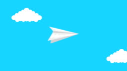 Paper Airplane Flying Toy Animation Stock Video - Download Video Clip Now -  Aerodynamic, Cartoon, Paper Airplane - iStock