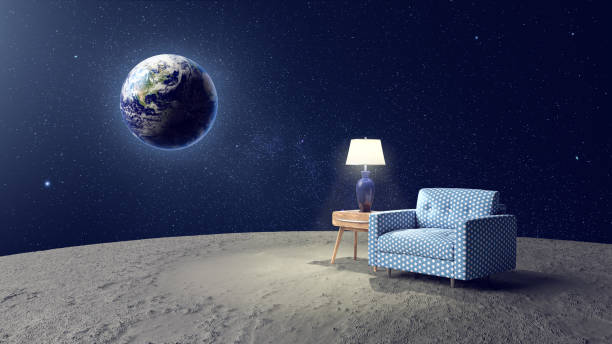 istock Social isolation concept on moon 1219802886