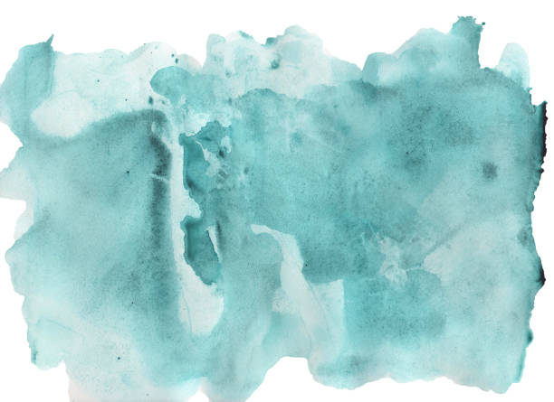 istock Watercolor hand drawn isolated wash spot on white background. 1219808366
