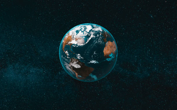 istock Planet earth in the orbit with stars in the background 1219811913