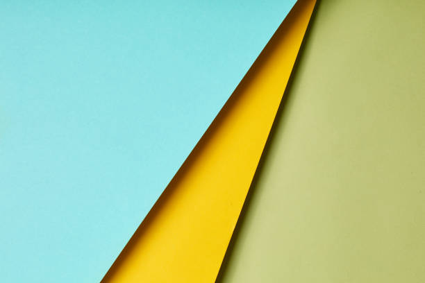 istock Decor Concept. Yellow green and blue background copy space 1219814756