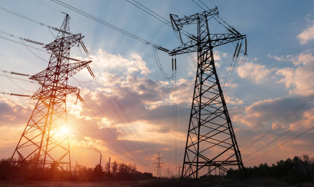 istock high-voltage power lines at sunset. electricity distribution station. high voltage electric transmission tower. 1219815029