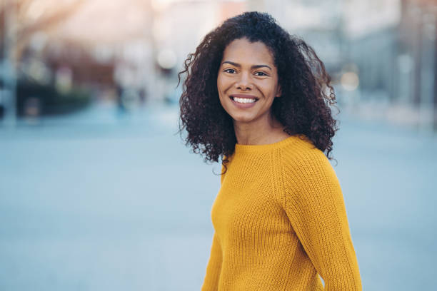 istock Beautiful young African descent woman 1219815493