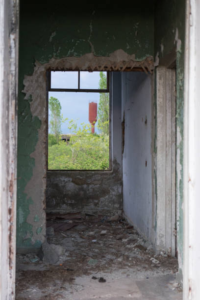 istock Interior of an abandoned railway station in Abkhazia 1219818708