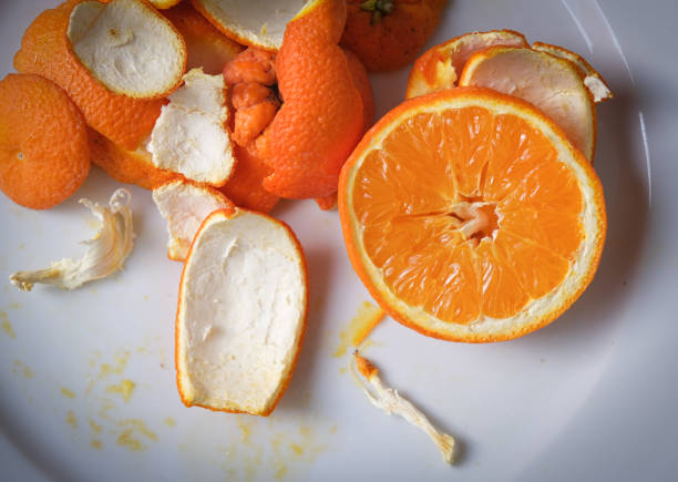 istock Citrus orange  healthy fruit and leftovers 1219819642