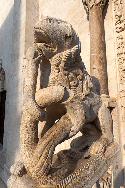 Bitetto (Bari, Puglia, Italy) - Old cathedral in Romanesque style Bitetto (Bari, Puglia, Italy) - Old cathedral in Romanesque style, detail of facade bitetto stock pictures, royalty-free photos & images