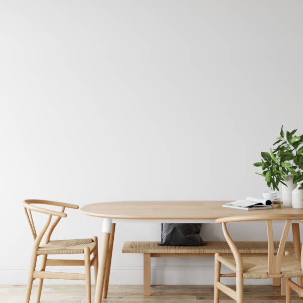 istock Wall mockup in scandinavian interior. Interior wall mockup. Wall art. 3d rendering, 3d illustration 1219823096
